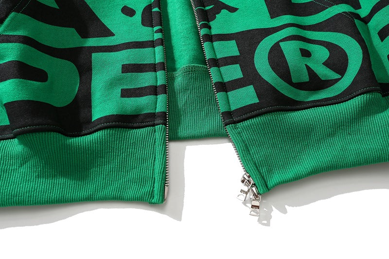 Bape Fully printed shark hooded sweatshirt